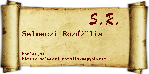 Selmeczi Rozália névjegykártya