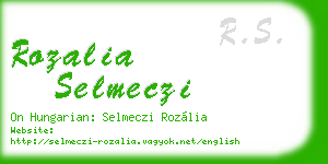 rozalia selmeczi business card