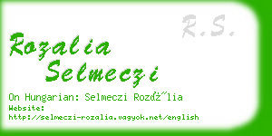 rozalia selmeczi business card